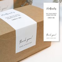 20-50 Pcs Thank You Stickers Seal Labels Small Business Commodity Packaging Sealing Sticker 6*15cm Packaging Decoration Stickers