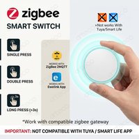 Ewelink Zigbee Smart Push Button Wireless Scene Switch App Remote Control Automation Scenario Switch Works with Zigbee2MQTT Hub