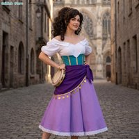 The Hunchback Of Notre Dame Esmeralda Cosplay Costume Purple Blue Partywomen Girl Dress Halloween Cosplay Costume And Wig