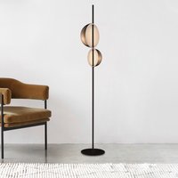 Vintage Schwarz gold Stehlampe LED minimalist ische Super luna Stehlampe Doppel lampen schirm Lese Nachttisch Wohnzimmer Stehle uchte