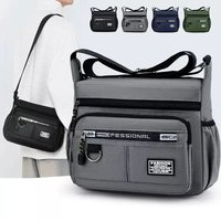 Men's Messenger Bag Large Capacity Fashionable Commuting Crossbody Bag Simple Shoulder Bag Multi-Layer Storage Men's Briefcase