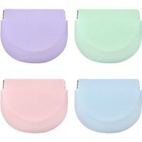 Slim Silicone Retainer Case Denture Case Sealed Braces Box Mouth Guard Container False Teeth Holder Oral Hygiene Supplies