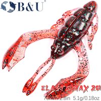 B&U-TPR Floating Soft Plastic Lure, Shrimp, Crayfish Fishing Bait, Rigged Jig, Weedless, Drop Shot Tackle