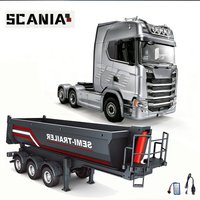 2026 New Huina 1501 1509 Scania 770S Full Scale RC Large Truck Trailer Flat Dump Bucket Model Electric Truck Toy High end Gift