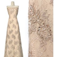 2026 European Bridal French Tulle Fabric with Sequins And Beads Nigerian Style Wedding Dress Fabric for Party Lace