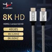 8K HDMI Cable 48Gbs 2.1 Ultra High Speed Certified for PS5 PS4 Laptop TV Monitor 8K@60Hz HDMI 2.1 Cable 48Gbps Digital Cable