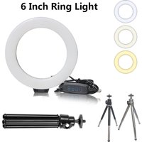 6 Inch Mini LED Selfie Ring Light Desktop Video Lamp USB Photography Light Plug For YouTuber Live Vlog Makeup Studio