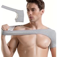 Adjustable Shoulder Brace, Neoprene Single Shoulder Back Support, Bamboo Charcoal Fiber Elastic Compression Wrap for Men and Wom