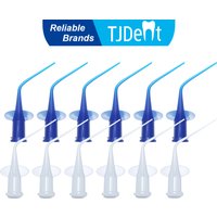 TJDent Dental Disposable Plastic Syringe Tip Blue Transparent Endo Irrigation Root Canal Lateral Irrigation Needle Dentist Tools