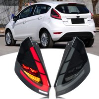 LED-Rückleuchten für Ford Fiesta 2008-2017 MK VI mit Sequenziellem Blinker und Start-Animation Graue Heckleuchten-Einheit