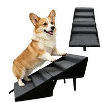 Dog Ramp for Bed Foldable Dog 2 In 1 Stairs Footrest Stool for Small Breed Animal Heavy Duty Non-Slip Cat Vehicle Ramp Sofa