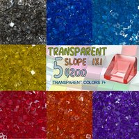 Slope 1x1 Transparent Building Block Clear Brick Set MOC Parts For Pixel Art Remix Painting Compatible 54200/50746 200pcs/Lot