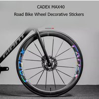 CADEX MAX40 Road Bike Wheels Sticker Bicycle Rim Decals Cycling Waterproof Decorative Film Reflective Sticker Cycle Accessories