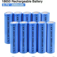 PURFIELD 18650 3.7V 2000mAh rechargeable Lithium Ion Battery, For flashlight, laser pointer, remote control, electronic toys