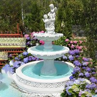 Marble angel fountain wedding fountain garden outdoor flowers water feature water feature wishing pool fountain sculpture