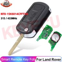 KEYECU Flip 315MHz/ 433MHz ID46 Chip 3 Buttons Car Remote Key For Land Rover LR3 Range Rover Sport Discovery 3 NT8-15K6014CFFTXA