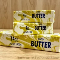 Butter Shaped Slow Rising Pu Squishy Squeeze Toy Aesthetic Marble Pattern Stress Relief For Adults Anxiety Relaxing Cool Gift