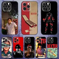 D-Dexter Morgan Phone Case For iPhone 17,16,15,14,13,12,Pro,Max,Plus,E,SE4,Air,Mini Black Soft Box