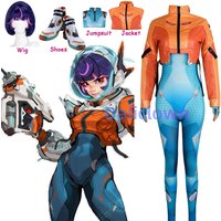 Game OW 2 Overch Juno Cosplay Costume Shoes Wig Suit Fullset Support Hero Clothes Halloween Party Outfit Teo Minh Women Girls Xi