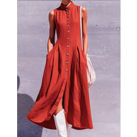 Women's Stand Collar A-Line Skirt Casual Fashion Regular Fit Stylish Wear