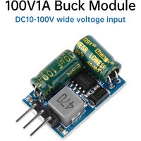 DC 10-100V Step-Down Power Supply Module 24V/36V/48V/60V/72V to 3.3V-5V 1A High Voltage Resistant Electronic Reduction Module