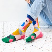 1 Pair Women's Cartoon Casual Cotton Harajuku Skateboard Socks