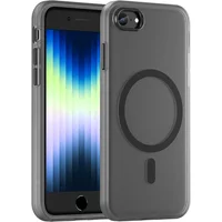 For Magsafe Case Translucent Frosted Funda Shockproof Protective Cover for IPhone SE 3 2 Solid Color Anti-fingerprint Coque