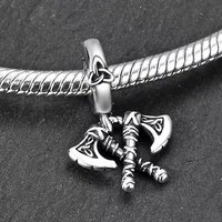 925 Sterling Silver Charm Viking Axe Pendant For Woman Fit Original Bracelet Bead Diy Fine Jewelry