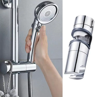 Shower Head Slide Bracket Adjustable 18-25mm Holder Clamp with 360° Rotation for Bathroom Rail Mounting Showerhead