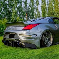 For Nissan 350Z Fairlady Z33 Rocket Bunny Style ABS Plastic Rear Trunk Wing Tail Car Body Kit Accessories 2003--2008