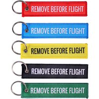 1 Piece Remove Before Flight Keychain Pilot Crew Tag Airplane Keyring