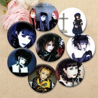 Fashion Round Pins Mana Sama Gothic Rock Aesthetic Brooches Malice Mizer Visual Kei Rock Band Badge Backpack Accessories Gifts