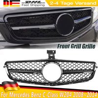 Front Bumper Grille Grill AMG Style For Mercedes Benz C-Class W204 C204 S204 2008~2014 C180 C200 C250 C300 C43 AMG Exterior Part