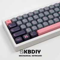 KBDiy KOA Keycap Custom PBT NightSakura Keycaps Set Similar MOA for Mechanical Gaming Keyboards 130 Key Caps for GMK67 75/64/61