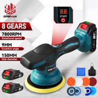 ONEVAN 8Gear Cordless Car Polisher Electric Polisher Digital Display Auto Car Waxing Polishing Tools For Makita 18V Battery Pin