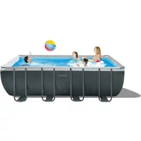 Intex 26356 Outdoor Swimming Pool With High Quality PVC Material Ultra Xtr Rectangular Pool Set With Sand Filter Pump