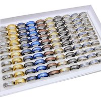 20/50pcs/Lot Wholesale Stainless Steel Rings for Men Fashion Charm Jewelry Punk Style Finger Decoration Sizes 7 to 11