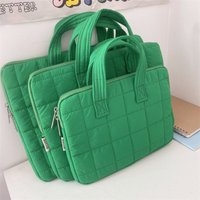 Soft Cotton Laptop Sleeve Puffy Waterproof Laptop Protective Pouch Anti-fall Portable Tablet Bag for Ipad Macbook Lenovo Hp