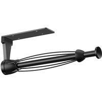 VEHHE Kitchen Roll Holder Under Cabinet Black-Self Adhesive or Drilling Kitchen Roll Holder Wall Mounted for Bathroom or Kitchen