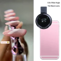 12.5X Macro Lens 4K HD Professional Photography Phone Camera Lens for Eyelashes Diamond Jewelry 0.45X Macro Lens for Smartphone
