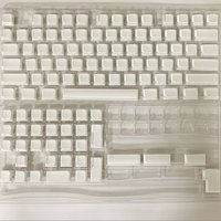 JWA Low-profile Choc Blank Wite/Black Keycap