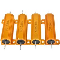 50W Resistor Aluminum Power Metal Shell Case Wirewound Resistor 0.01 ~ 100K 2 6 8 10 20 100 150 200 300 500 1K 10K ohm