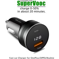 2-portowa ładowarka samochodowa do OPPO Find X5/Reno8, adapter samochodowy Warp 80W/65W do OnePlus11, adapter LED do zapalniczki samochodowej do Realme