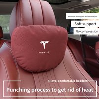 1Pcs For Tesla Model 3 Y S X Car Headrest Neck Support Seat Soft Neck Pillow Automobile Tesla Interior Black Car Accessories