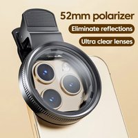 52mm Cpl Phone Camera Lens Filter, Anti-Reflection Glass, Universal Single Lens Reflector, Ultra-Thin Circular Polarizer