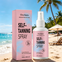 OceAura Self Tanning Spray Spf20 Tanning Intensifier Bronzing Body Self-Tanner Summer Outdoor Organic Sun Tanning Products 100ml