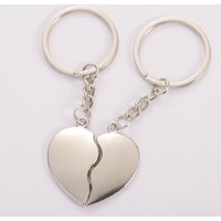 1Pair Couple Love Keychain Heart Key Rings Lovers Love Key Chain for Jewelry Making DIY Birthday Souvenirs Valentine's Day Gift