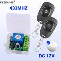 433Mhz Universal Wireless Remote Control Switch DC 12V 1CH Relay Receiver Module RF EV1527 Learning Code Transmitter