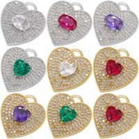 Heart Shape Charms for Jewelry Making Romantic Heart Charms Pendant for Women DIY Earrings Jewelry Making Supplies:VD1196