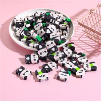 10Pcs/Lot Cute Cartoon Panda Shaped Eraser Kawaii Panda Bamboo Pencil Rubber Student Gift Stationery Office Supplies Eraser